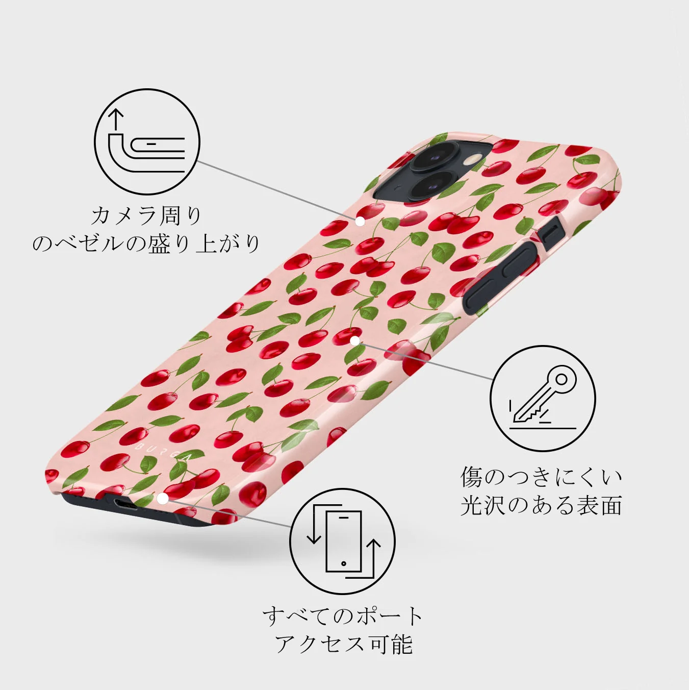 Afternoon Treat - Cherry iPhone 13 Mini ケース