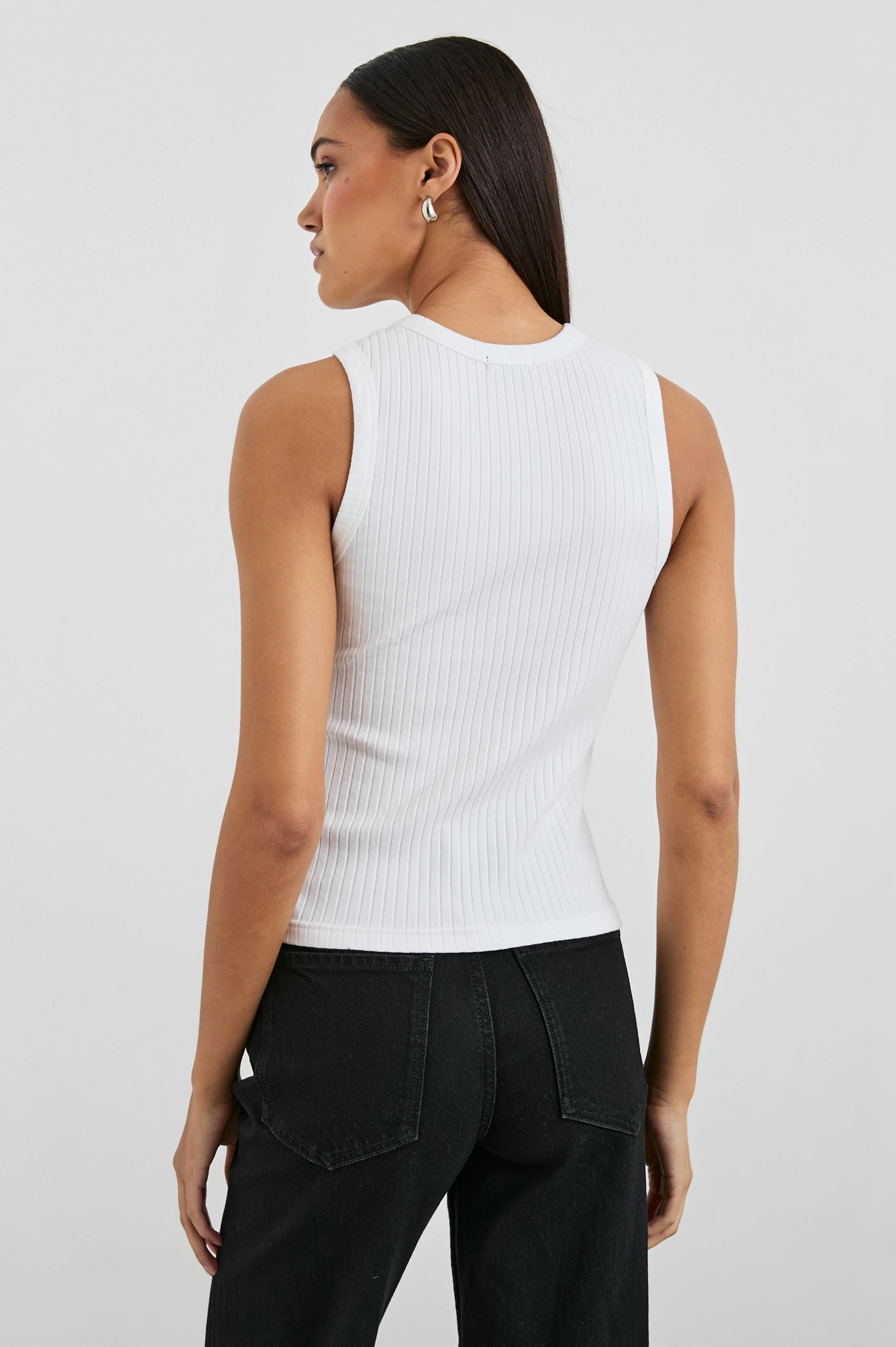 The Racer Tank - White