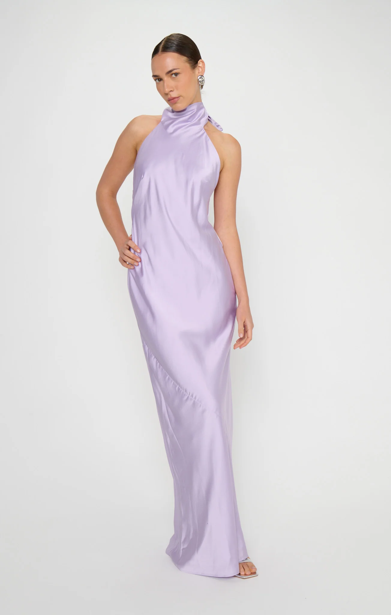 Lisa Maxi Dress ~ Lavender Luxe Satin