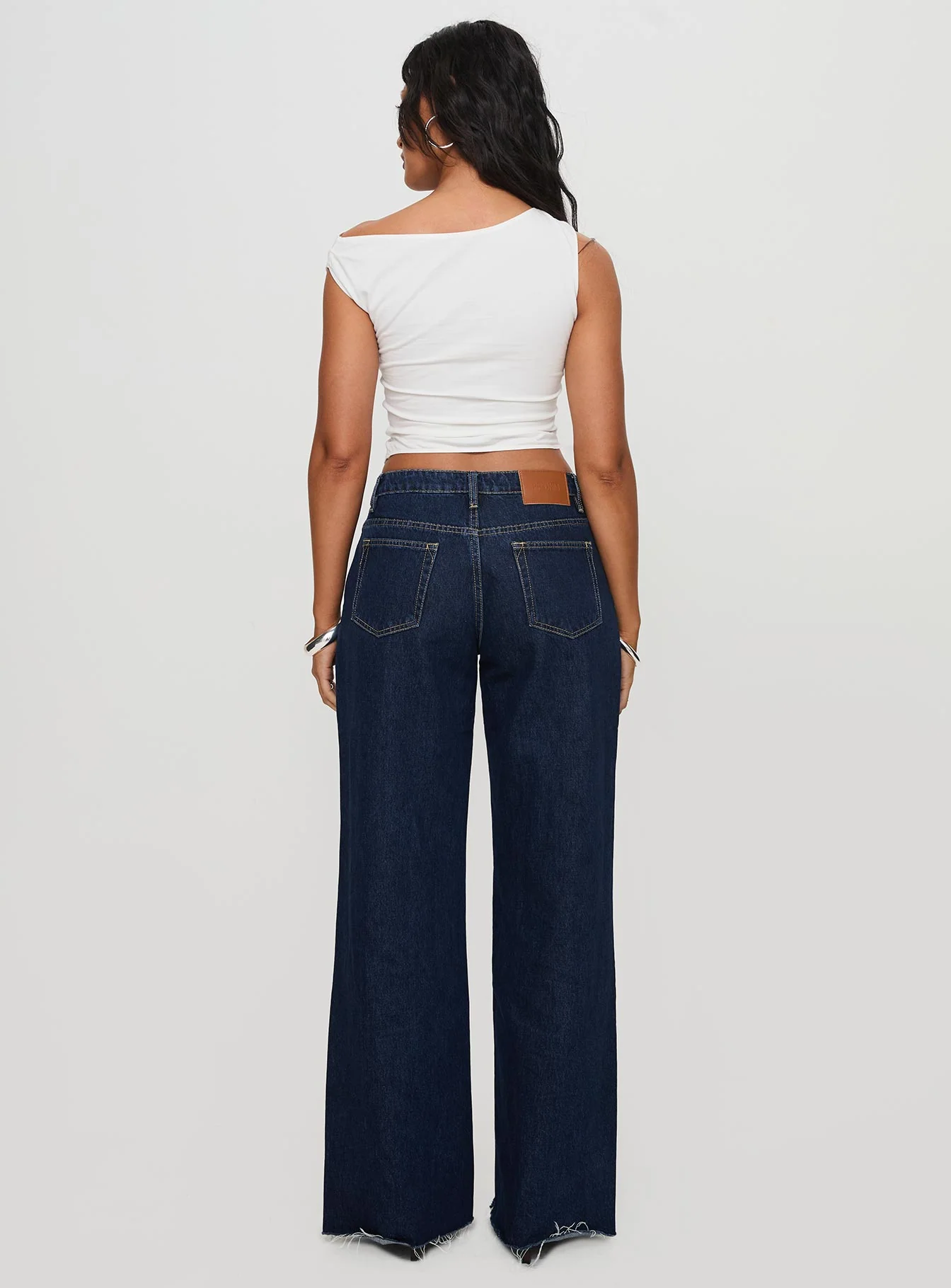 Darla Low Rise Straight Leg Jean Dark Blue Wash