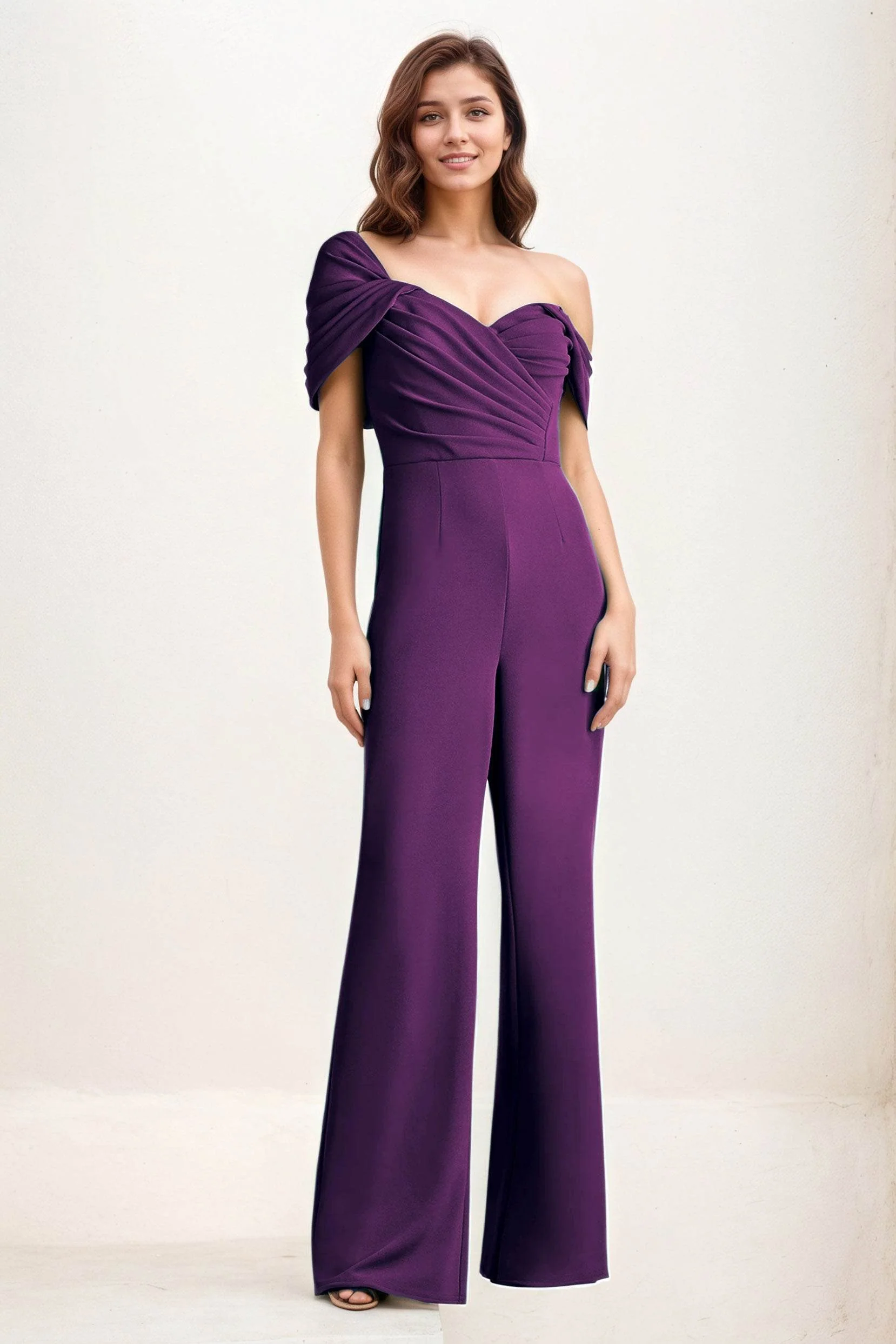 Jumpsuit Maxi Elastic Cloth Wedding Guest Dress CG0276
