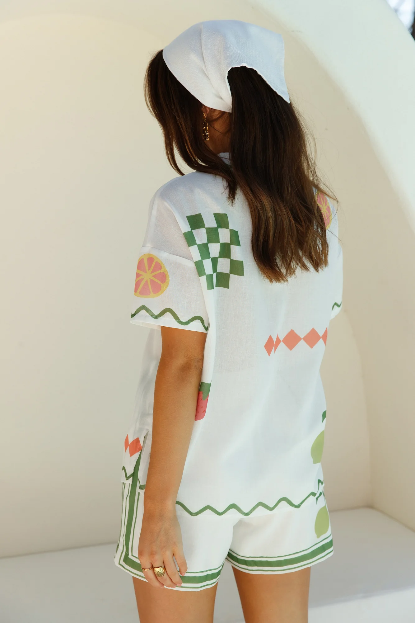 Garden Summer Linen Set Green