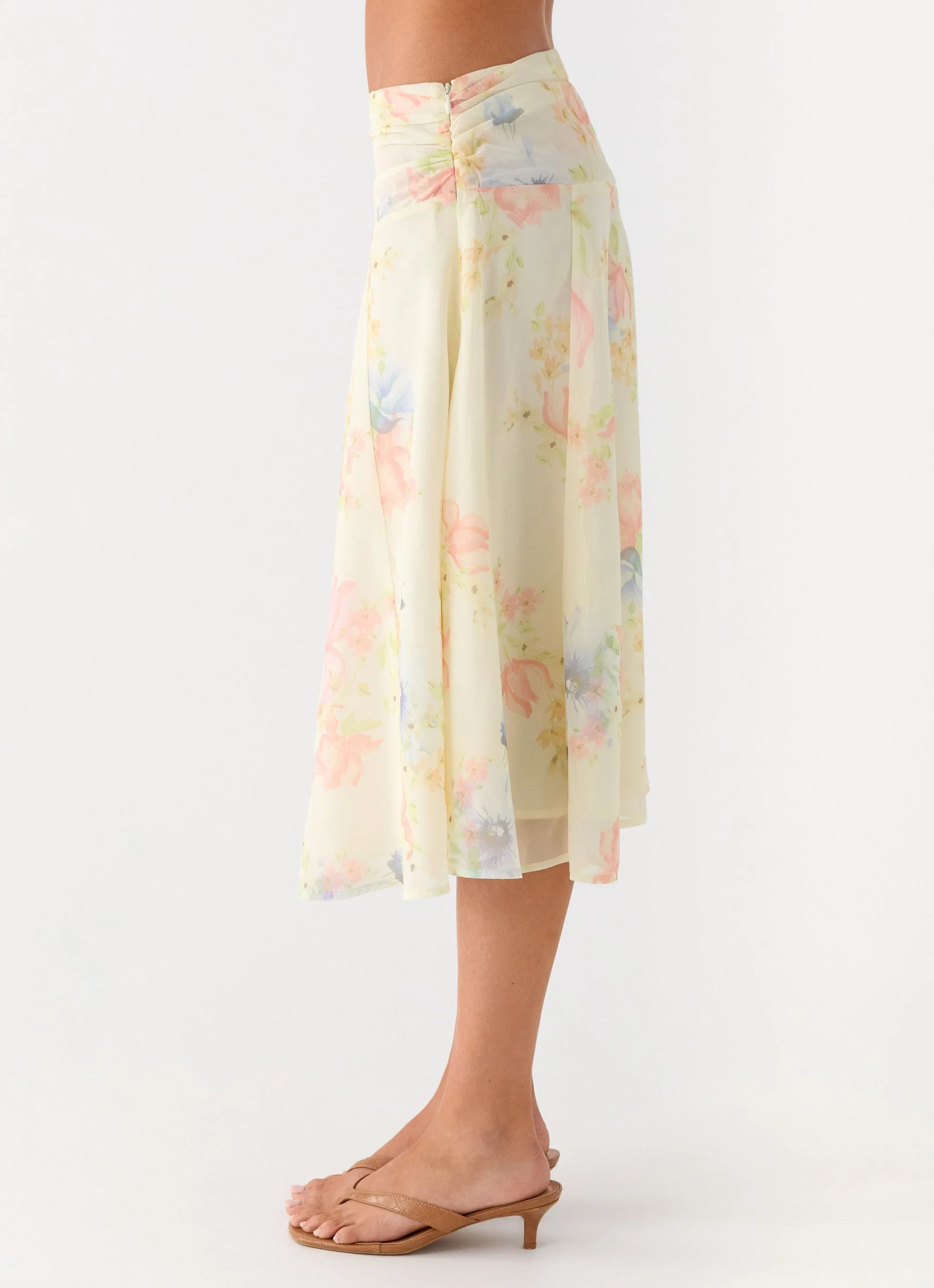 Valley Midi Skirt Spring Meadow - luluinthesky