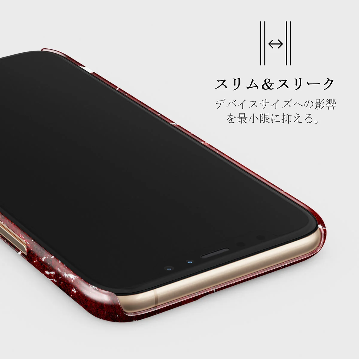 Iconic Red Ruby - Marble iPhone 11 Pro Max ケース