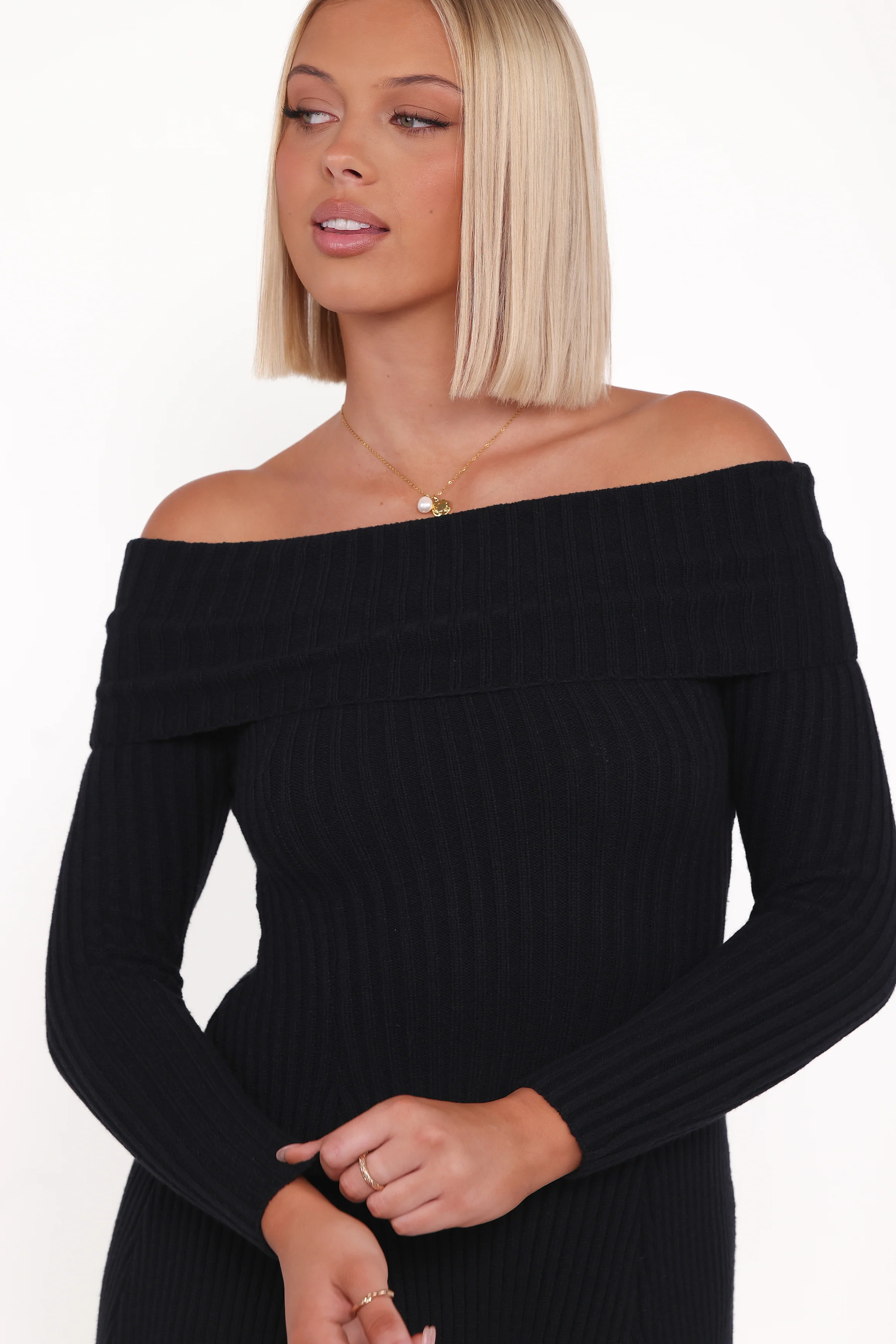 Francisco Long Sleeve Mini Dress - Black