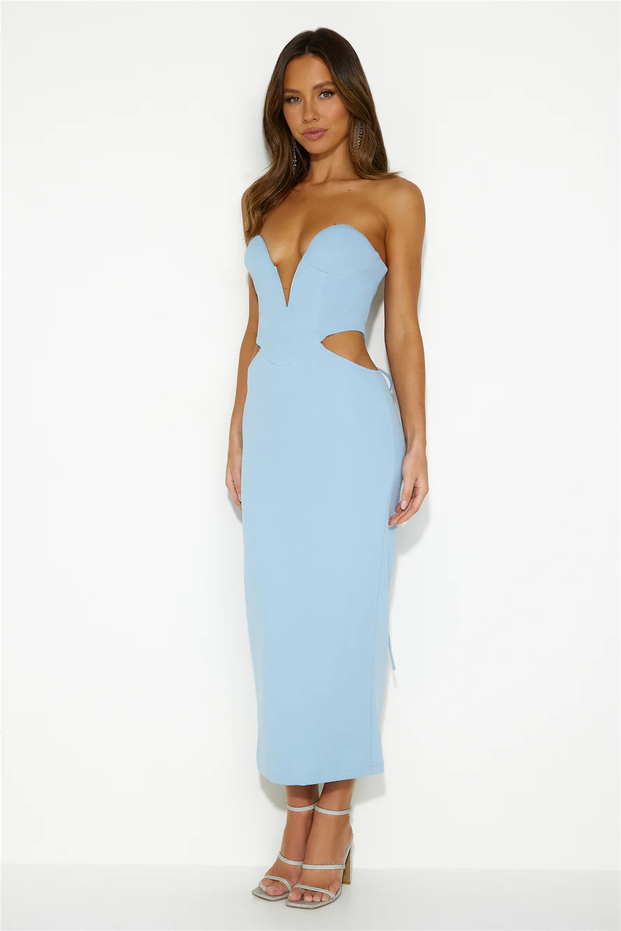 Mission Possible Midi Dress Blue