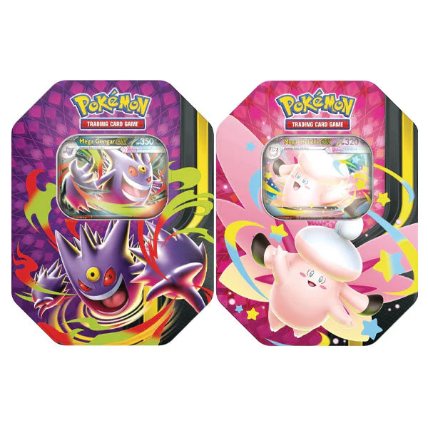 Pokémon TCG: Mega Moonlit Collectible Tin Box (Ships Assorted) Gengar or Clefable