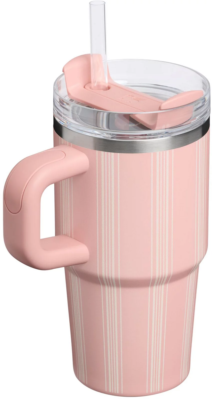 Stanley 20 oz. Quencher H2.0 FlowState Tumbler with Handle - Peach Rose Picnic Stripe