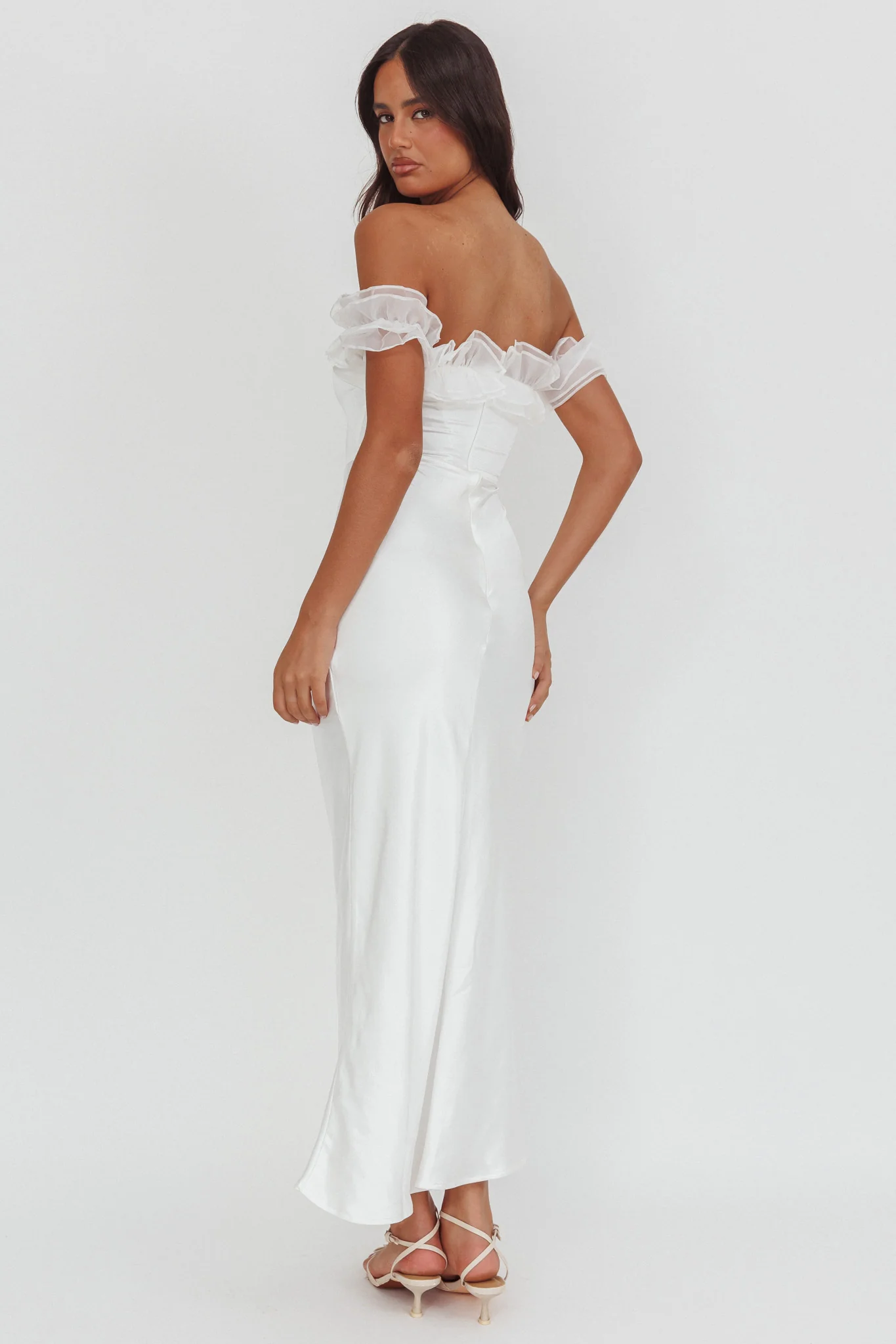 Summerfield Off-Shoulder Maxi Dress White
