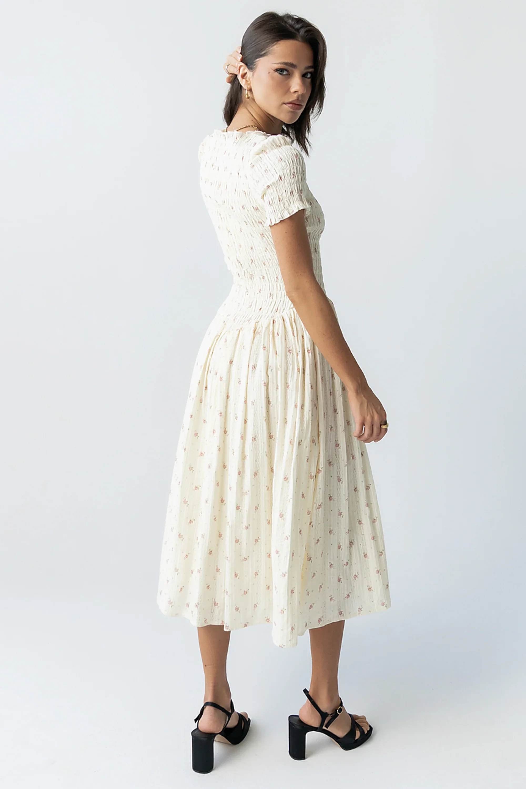 Jenny Smocked Midi Dress - luluinthesky