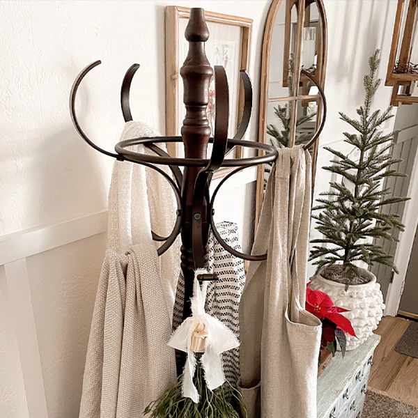Vintage Inspired Entryway Coat Rack