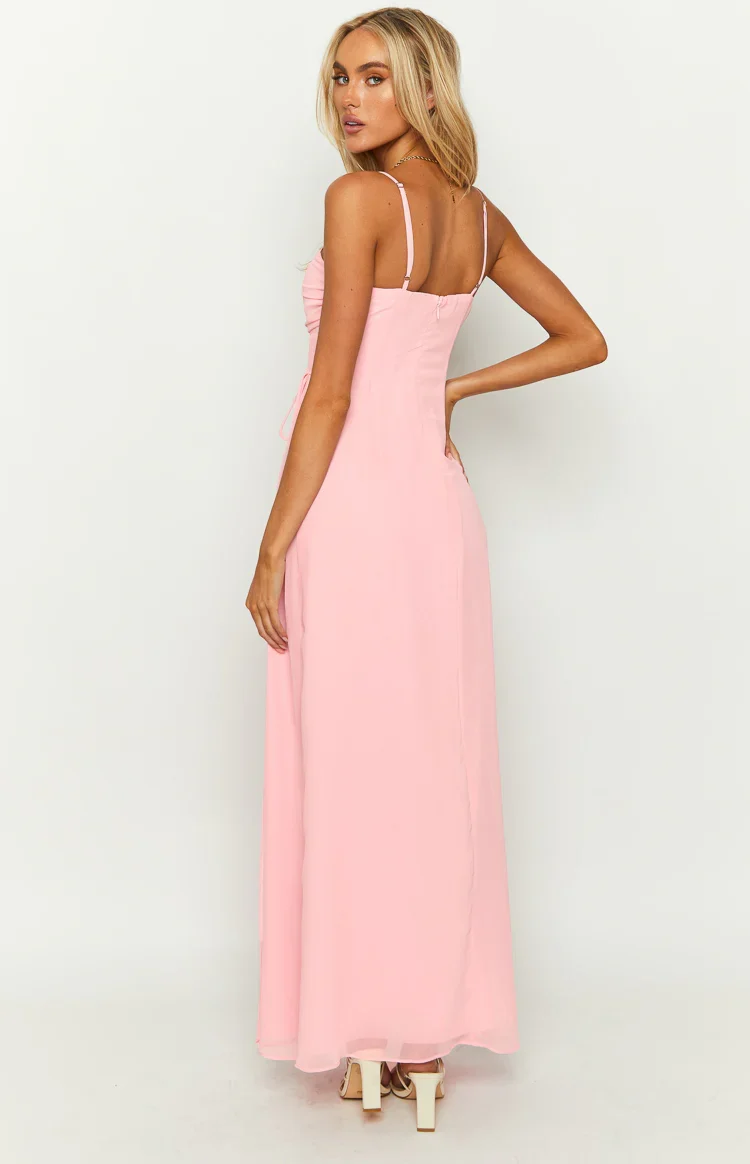 Flossie Pink Sleeveless Maxi Dress