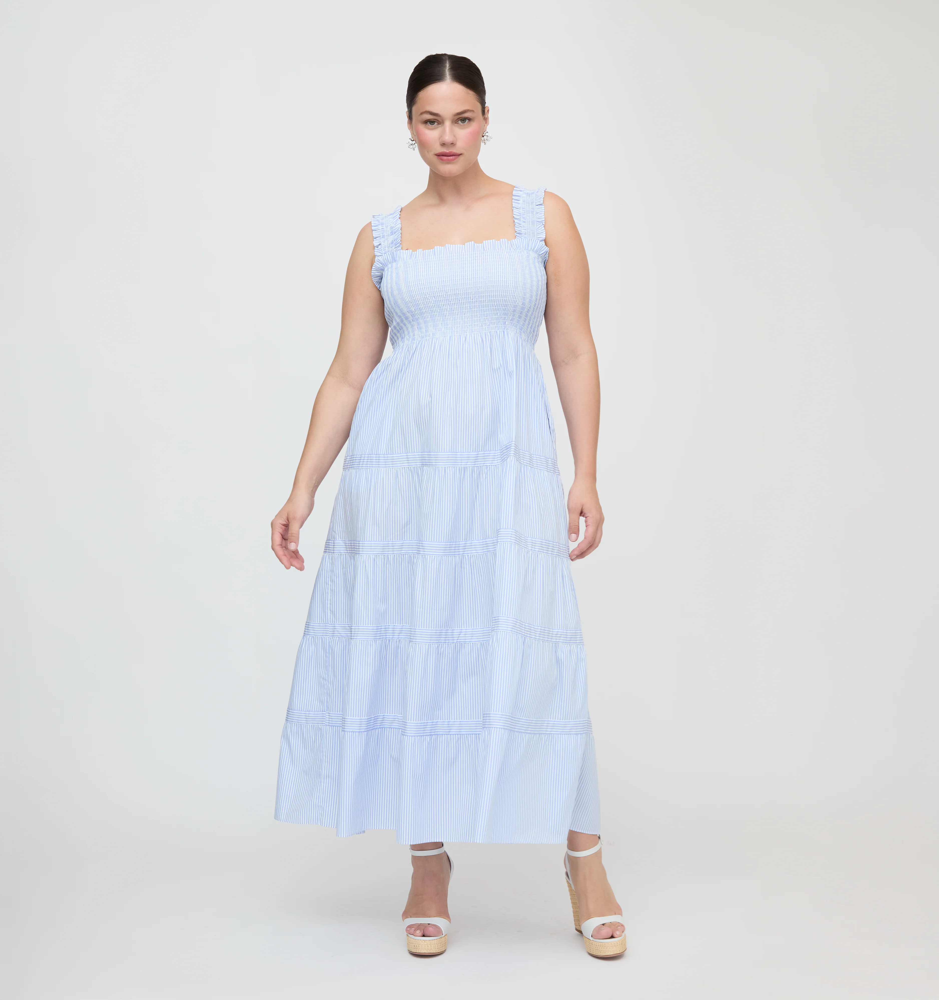 The Goldie Nap Dress - Blue/White Stripe