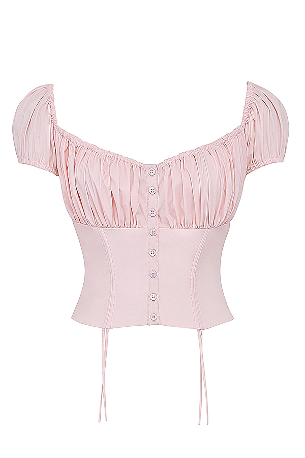 Baby Pink Gathered Top