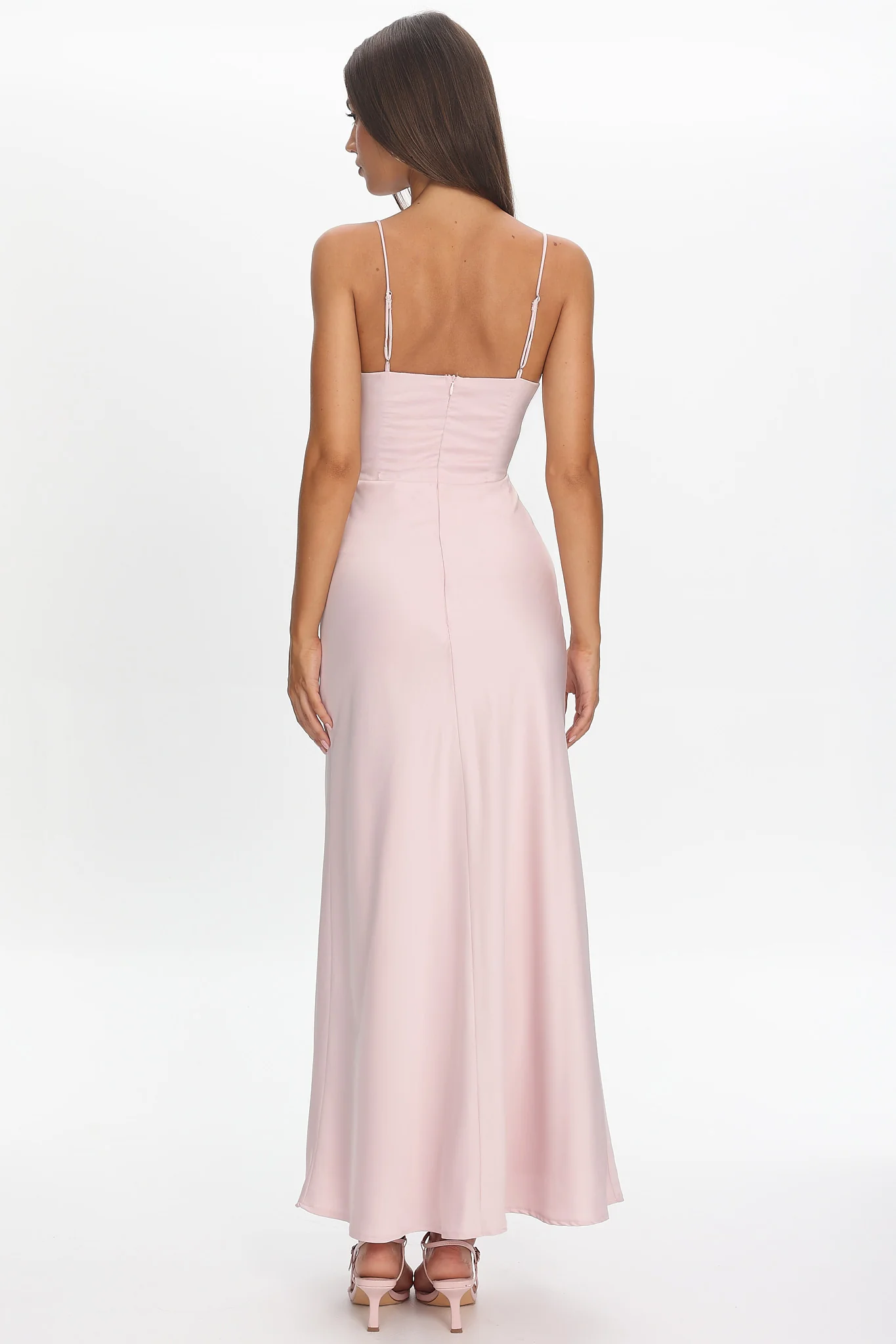 Ambrette Bow Waist Maxi Dress Pink