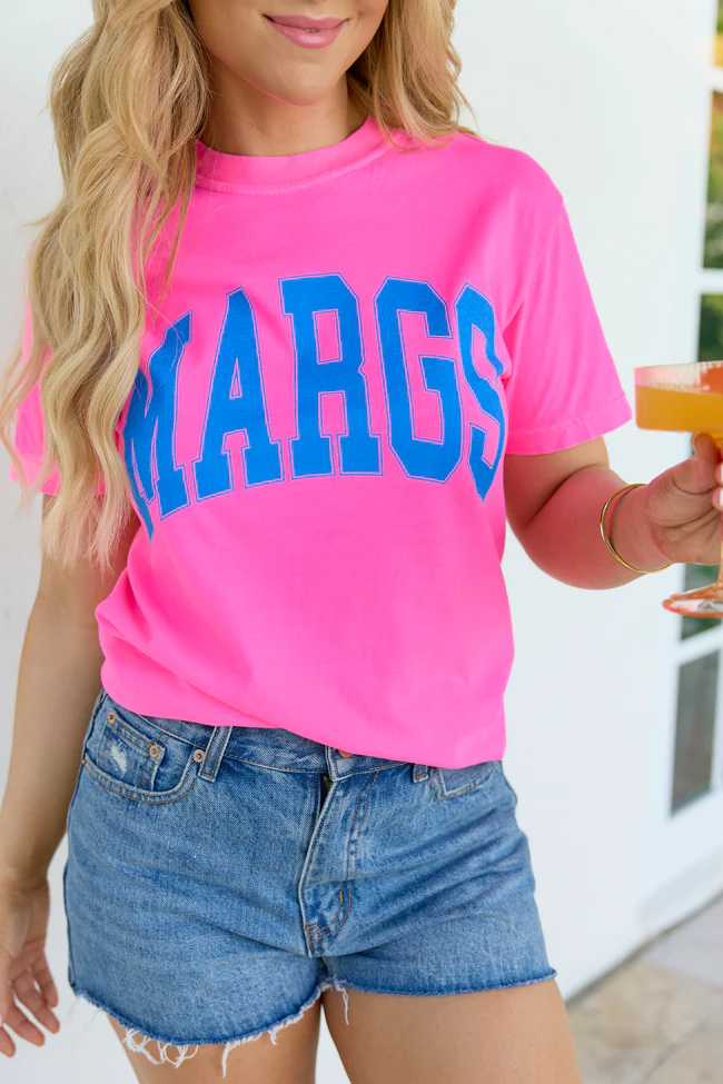 Margs Block Neon Pink Graphic Tee