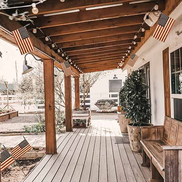 Tea Stained American Flags  Set of 6