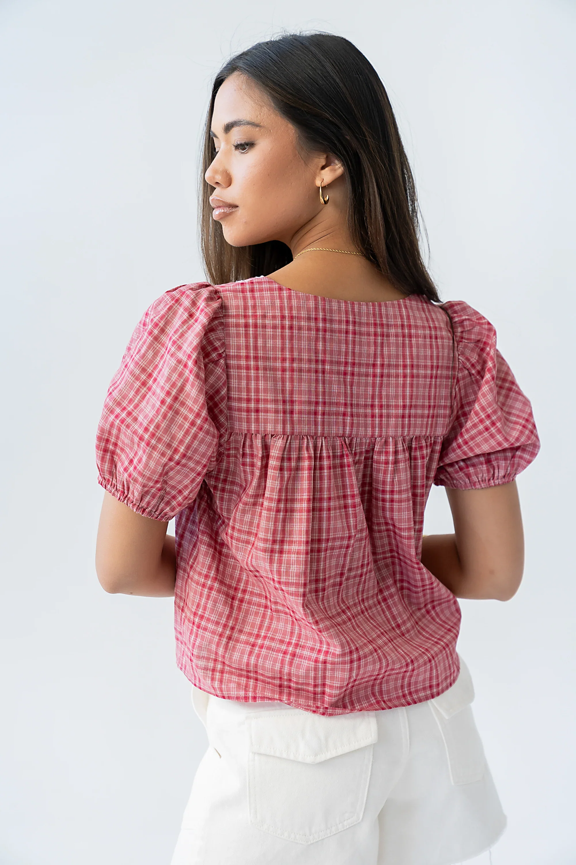 Briana Plaid Blouse
