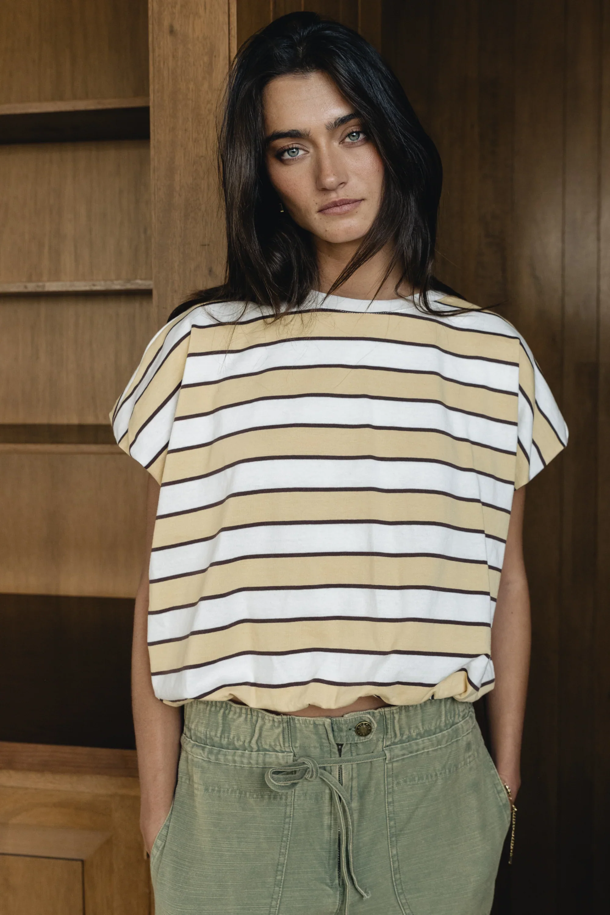Ellie Striped Bubble Top