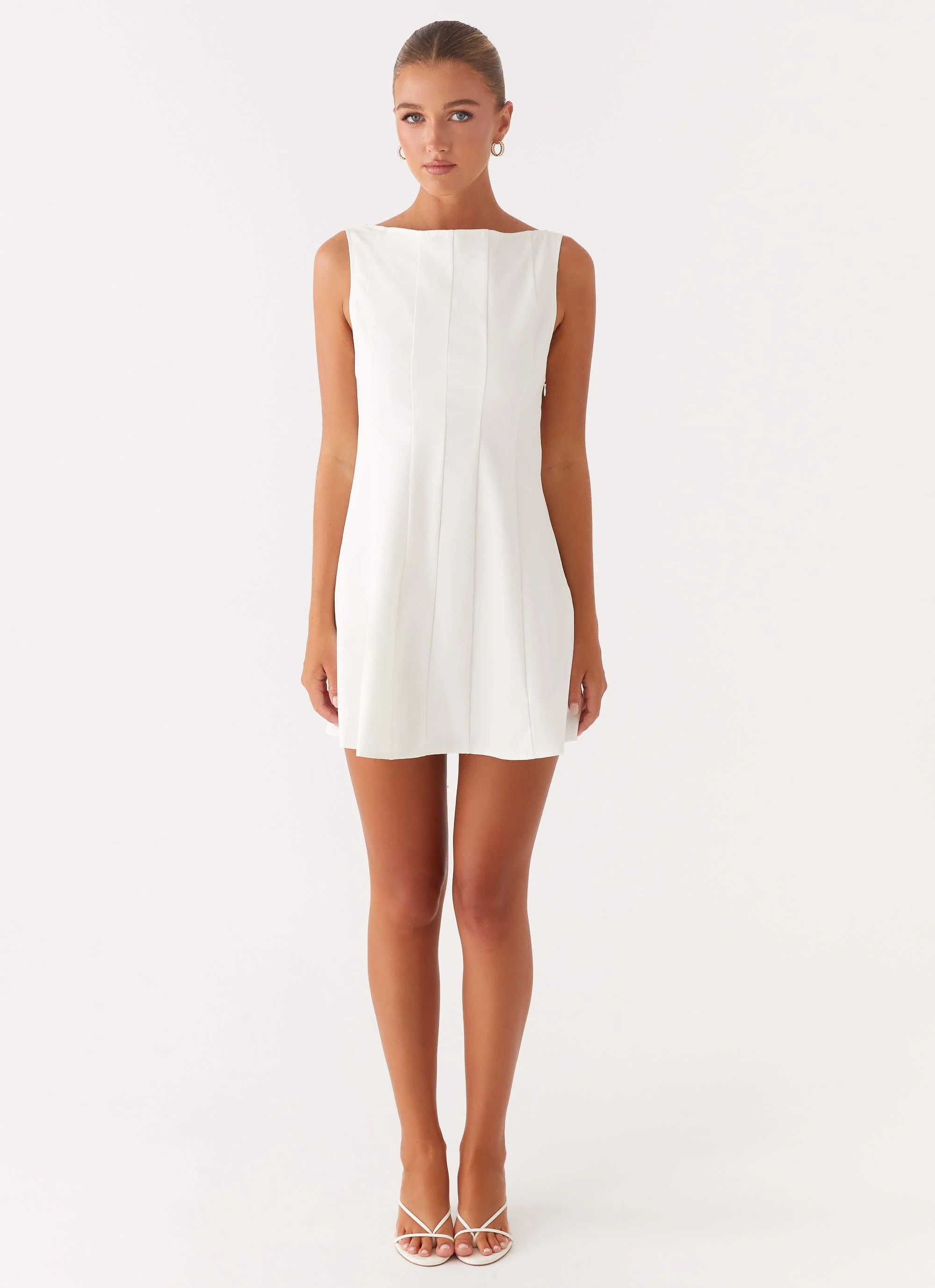 Emelie Mini Dress - White - luluinthesky