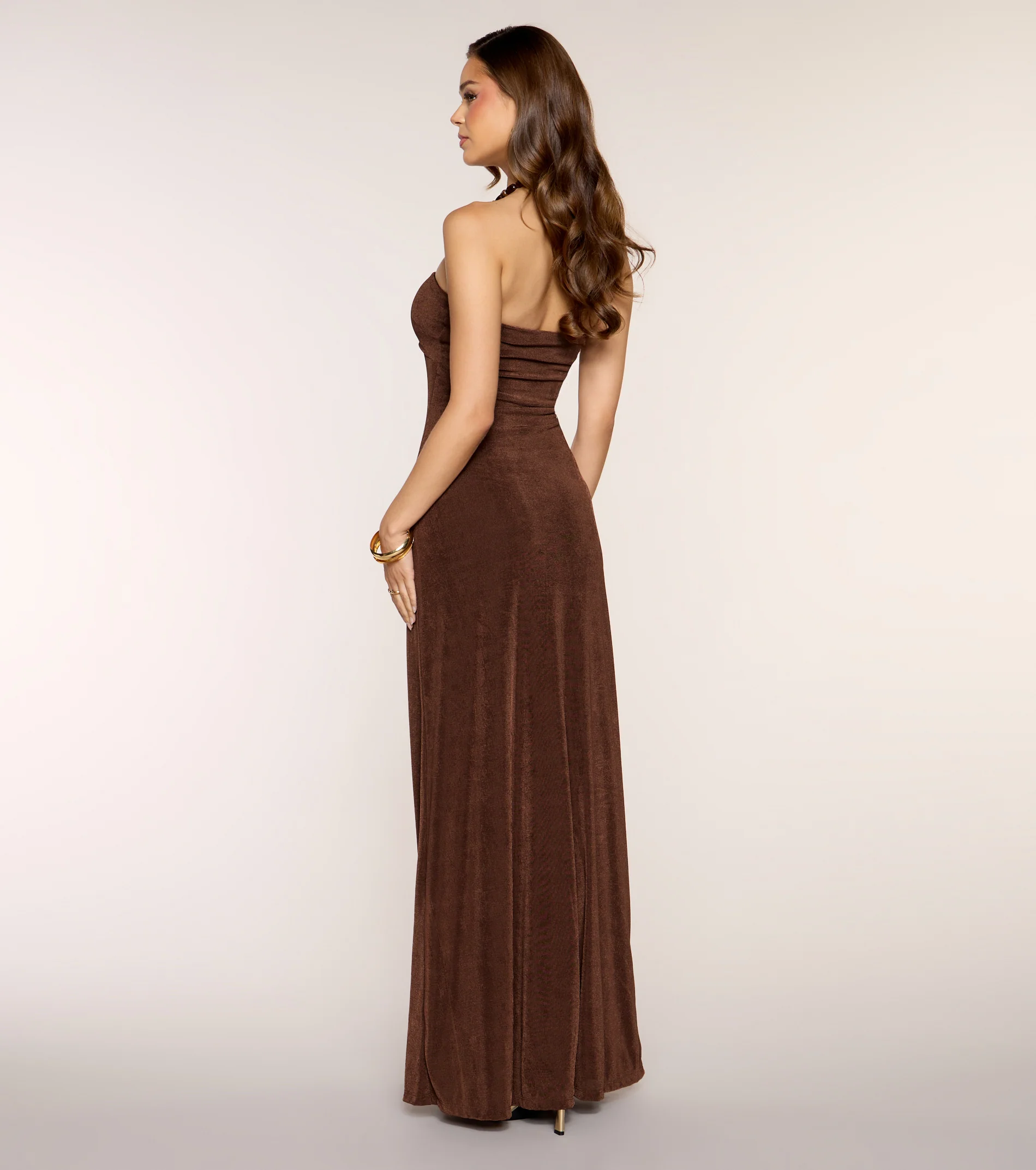 Maddie Halter Beaded A-Line Formal Dress