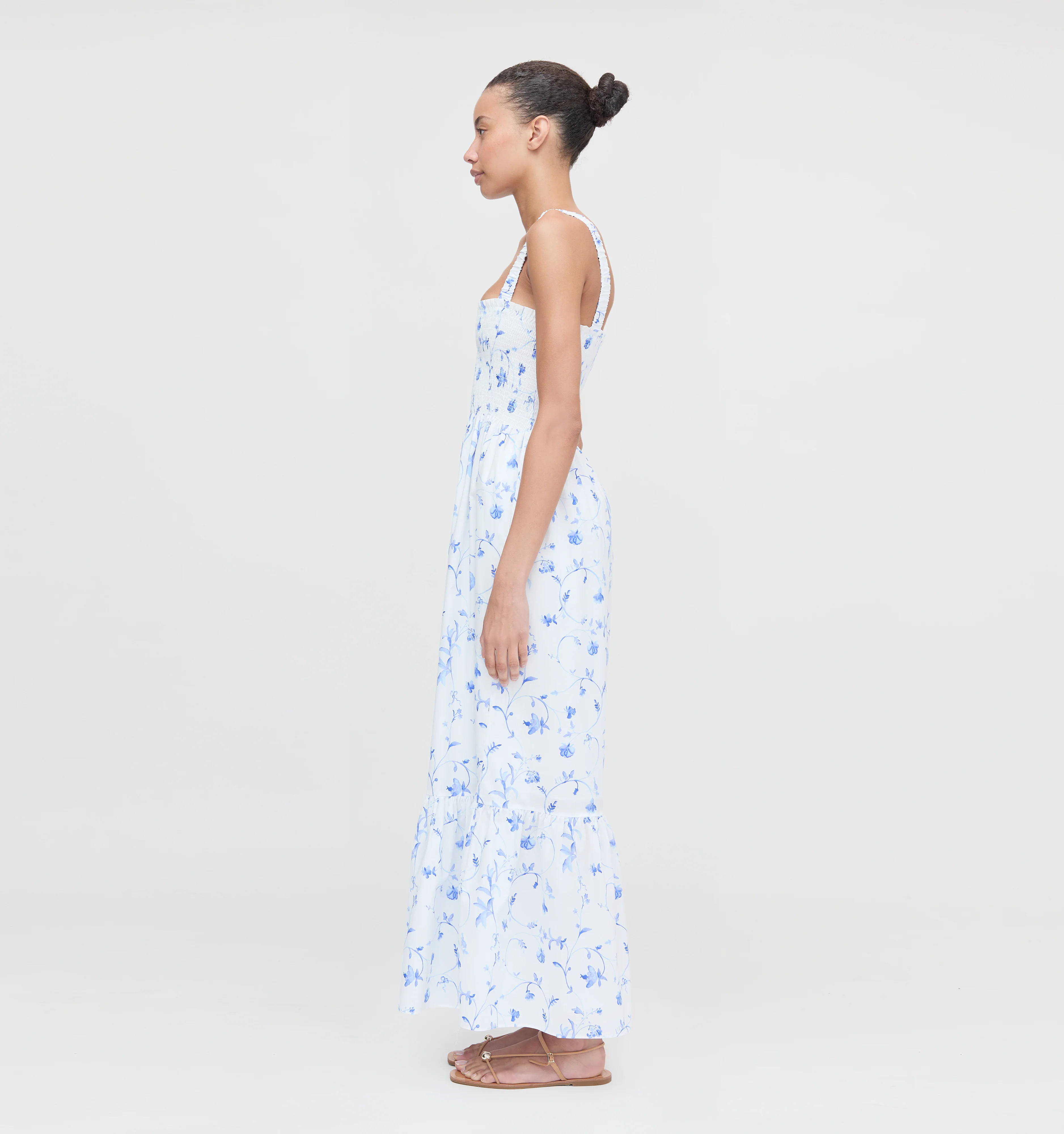 The Anjuli Nap Dress - Blue Botanical