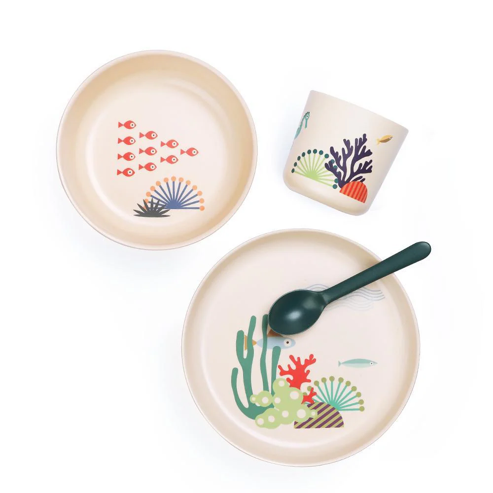 Vogeelle Illustrated Bamboo Kid Set - Sea