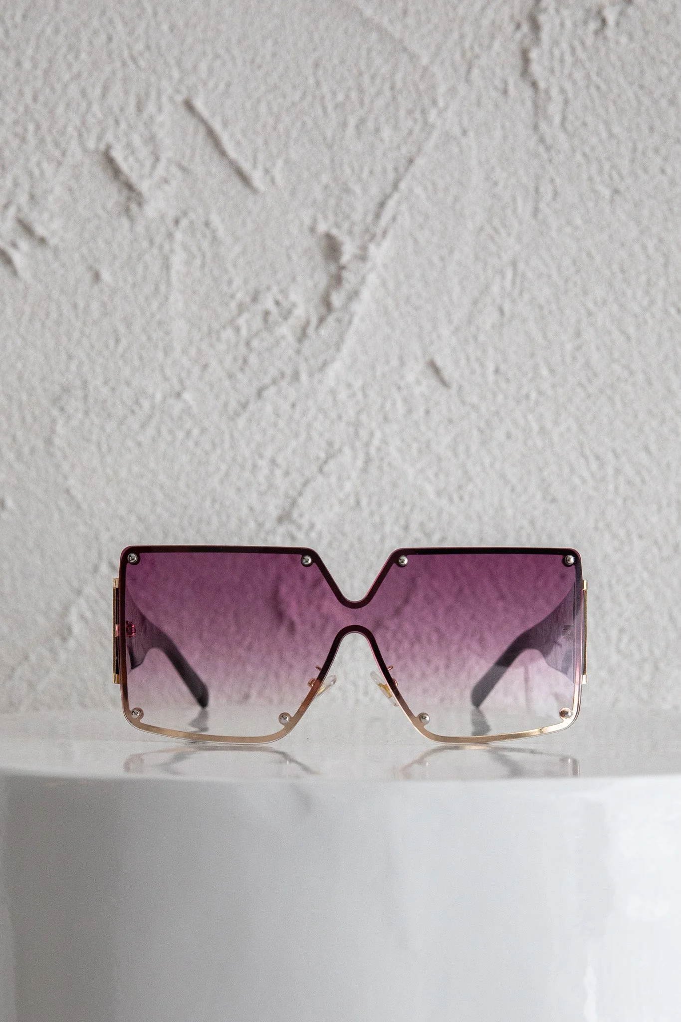 Fiery Square Frame Sunglasses Red