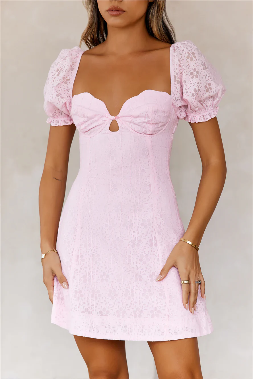Strawberry Smoothie Mini Dress Pink - luluinthesky
