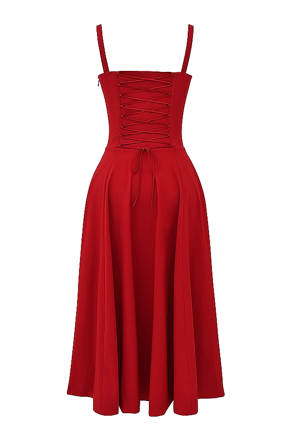 Red Rose Bustier Sundress