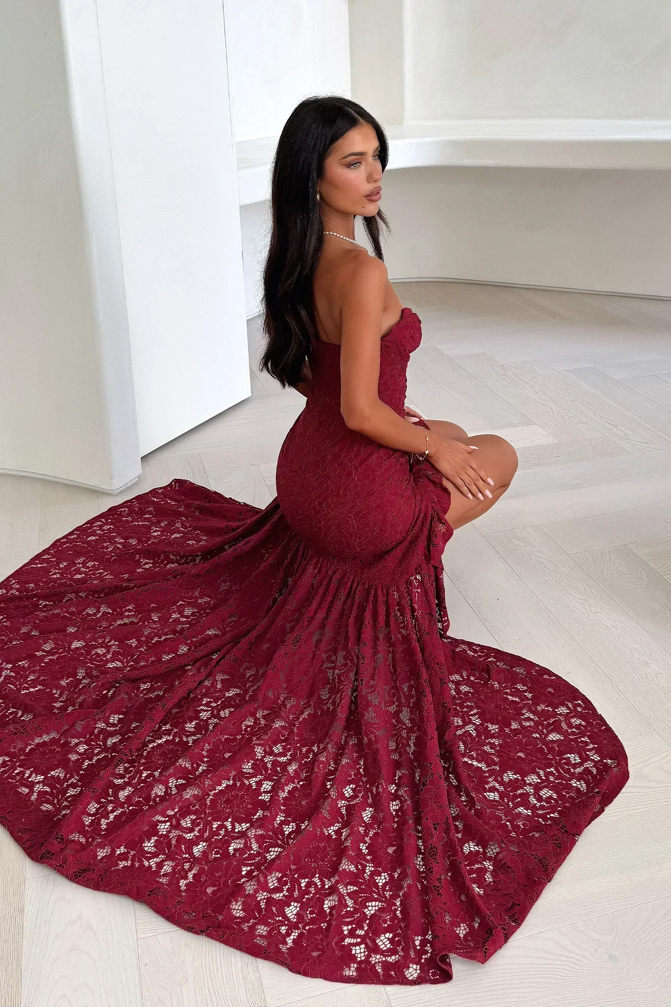 Everdine Maxi Dress - Burgundy