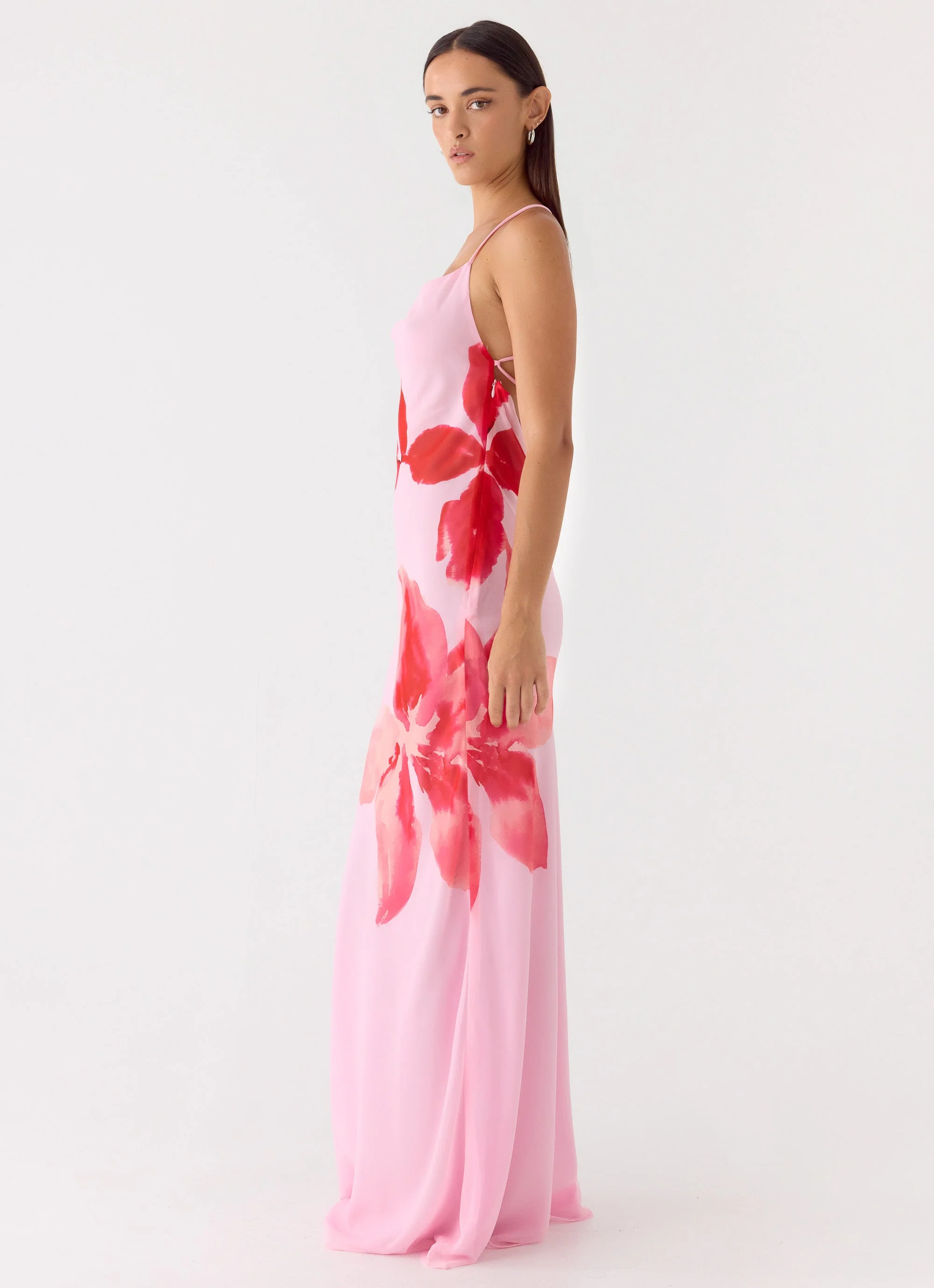 Jasmyn Cowl Maxi Dress - Pink Petal - luluinthesky