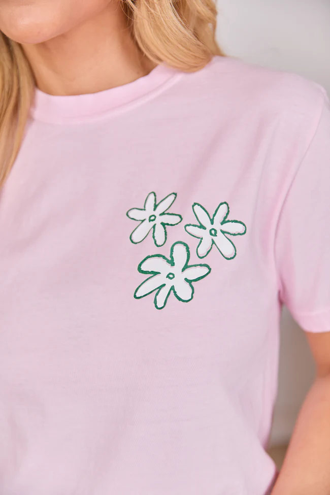 Good Things Happen Light Pink Graphic Tee