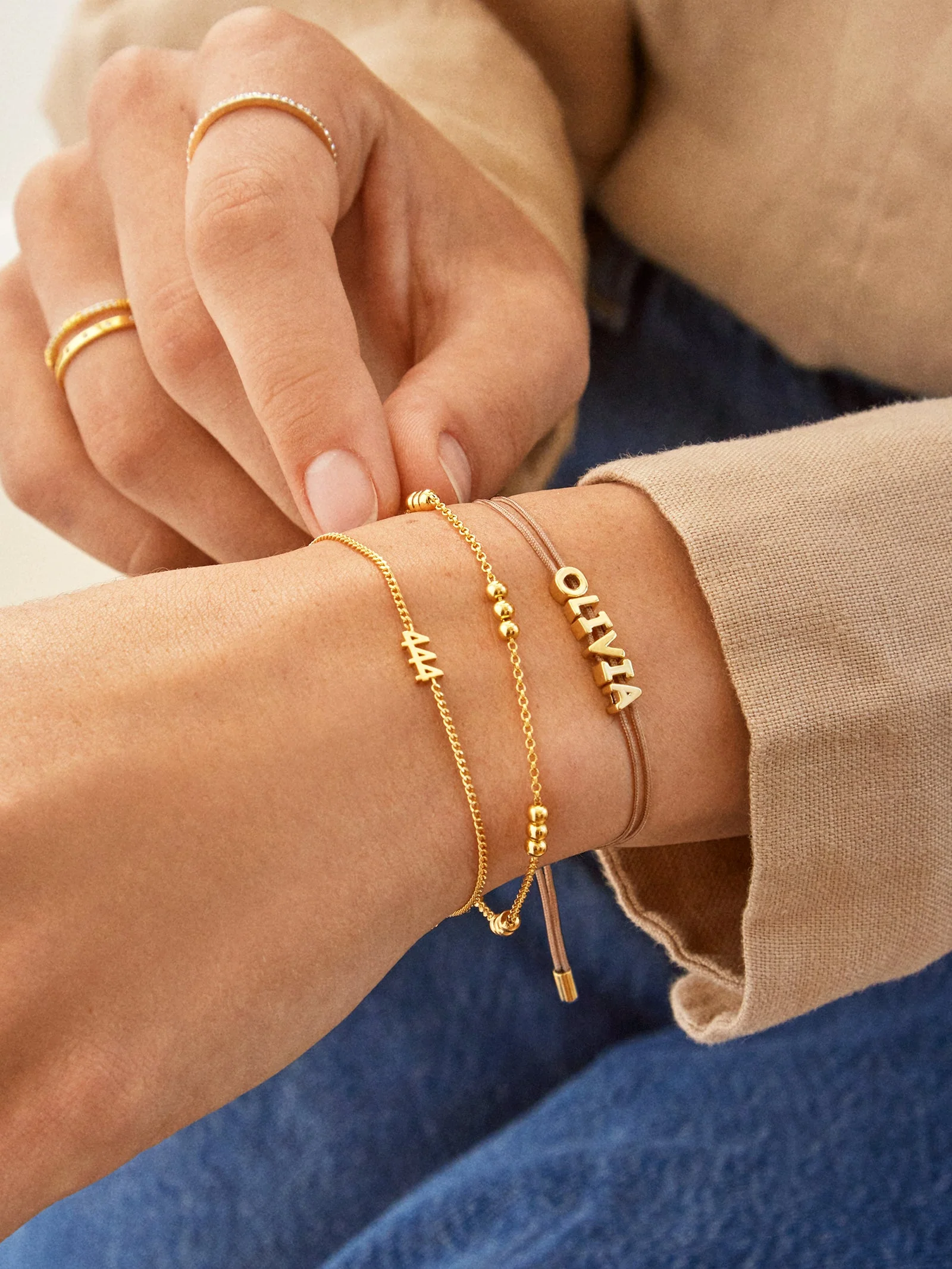 Rylee 14K Gold Bracelet - Gold Bead