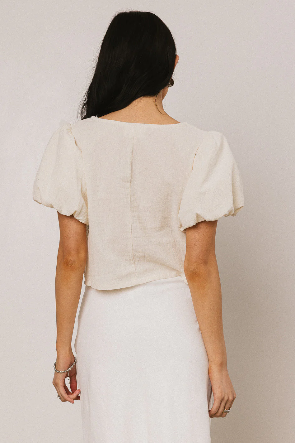 Sylas Embroidered Blouse in Ivory