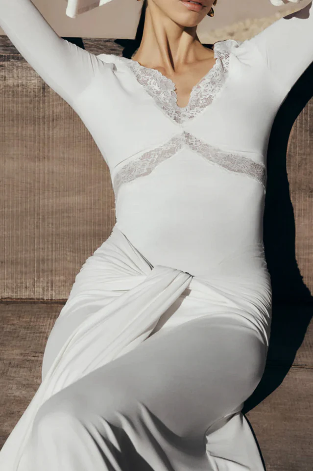 Electra Slinky Lace Maxi Dress