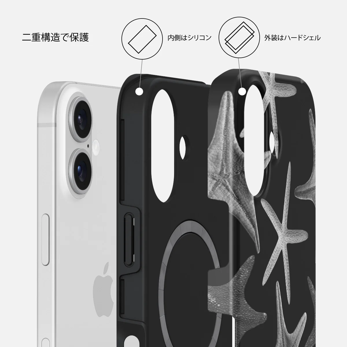 Midnight Ocean - iPhone 16 Plus ケース