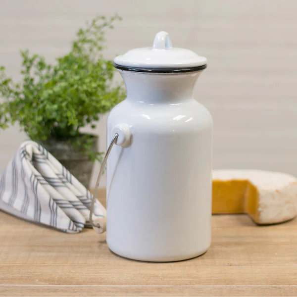 Enamel Milk Jug With Lid