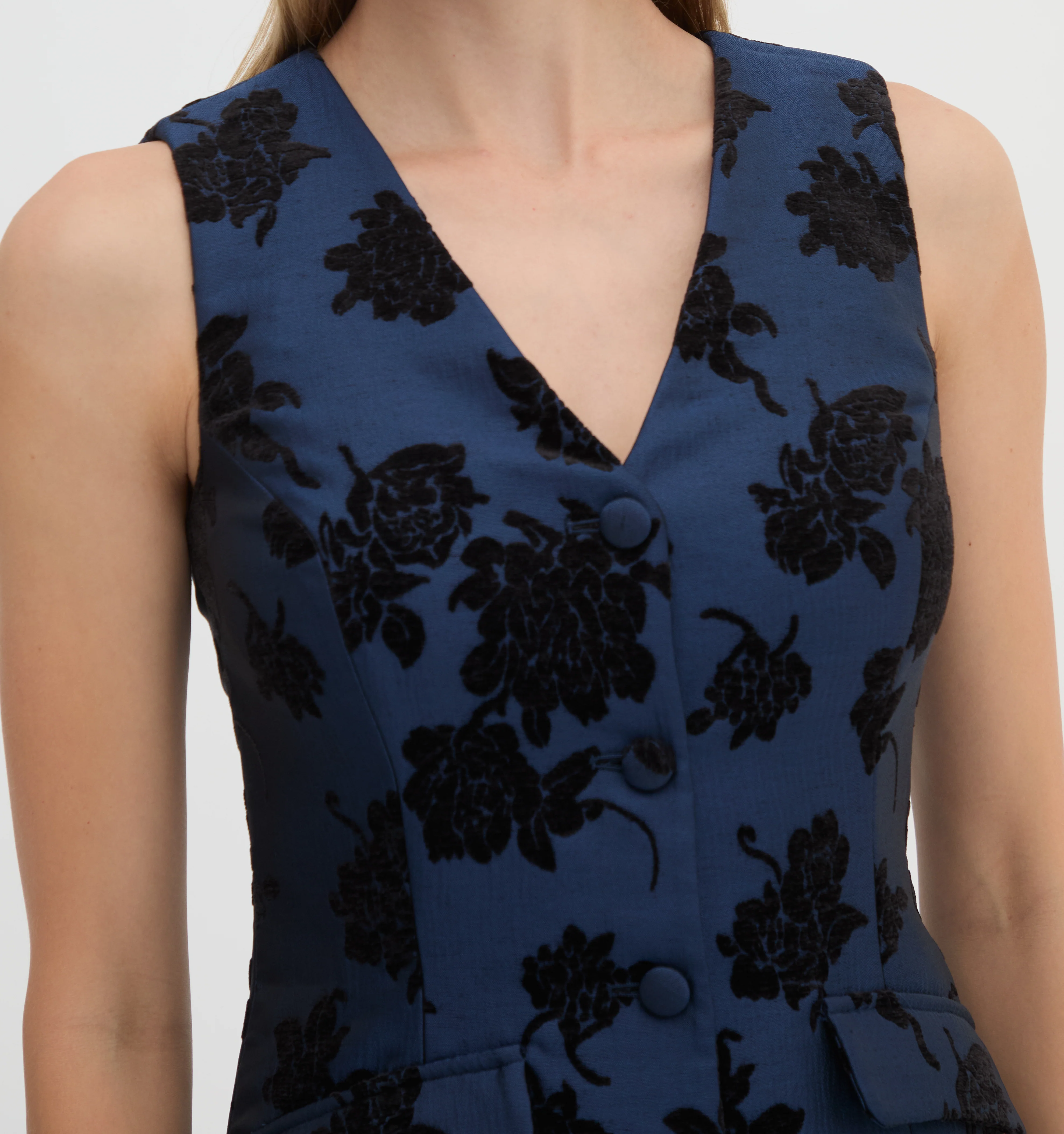 The Rio Dress - Twilight Flocked Brocade