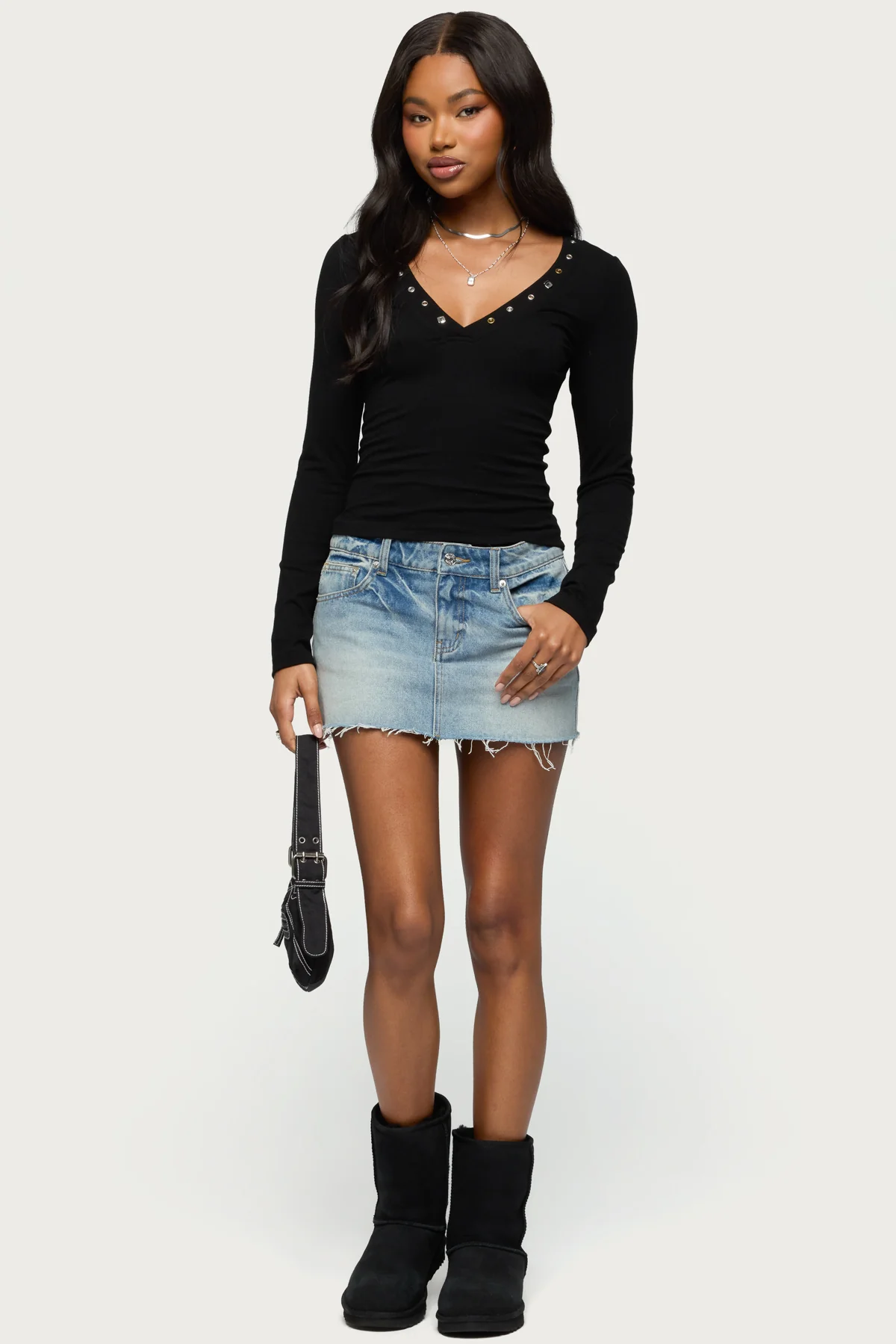Rossie Stud & Button Top