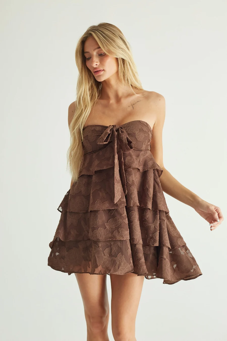 Evelyn Tiered Floral Mini Dress