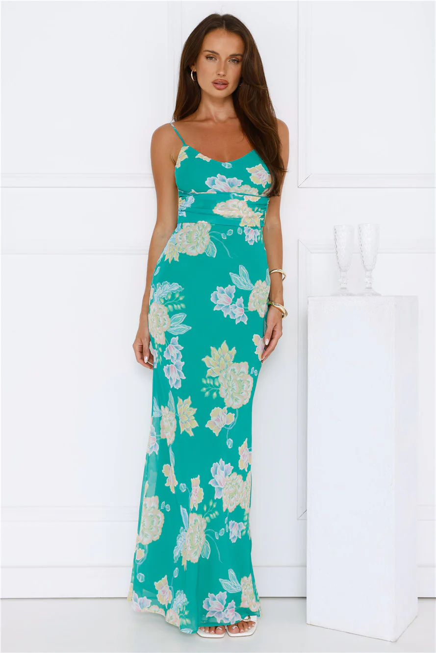 Radiant Energy Maxi Dress Green