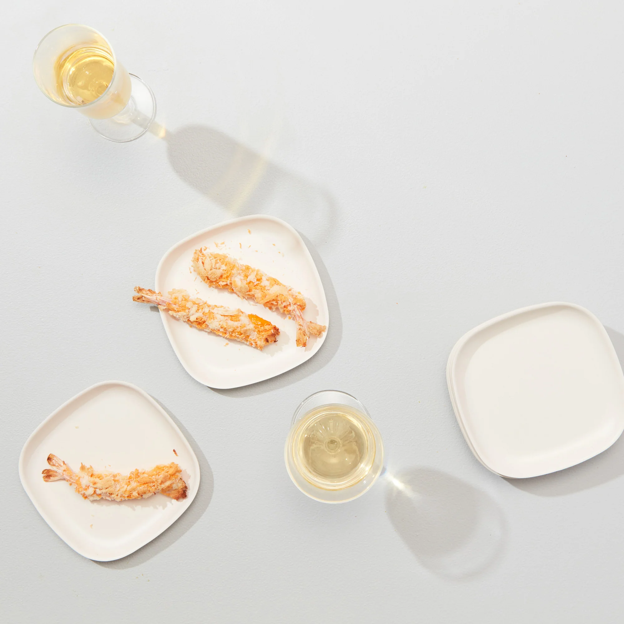 Vogeelle Cocktail Plate Set x 6 - Off White