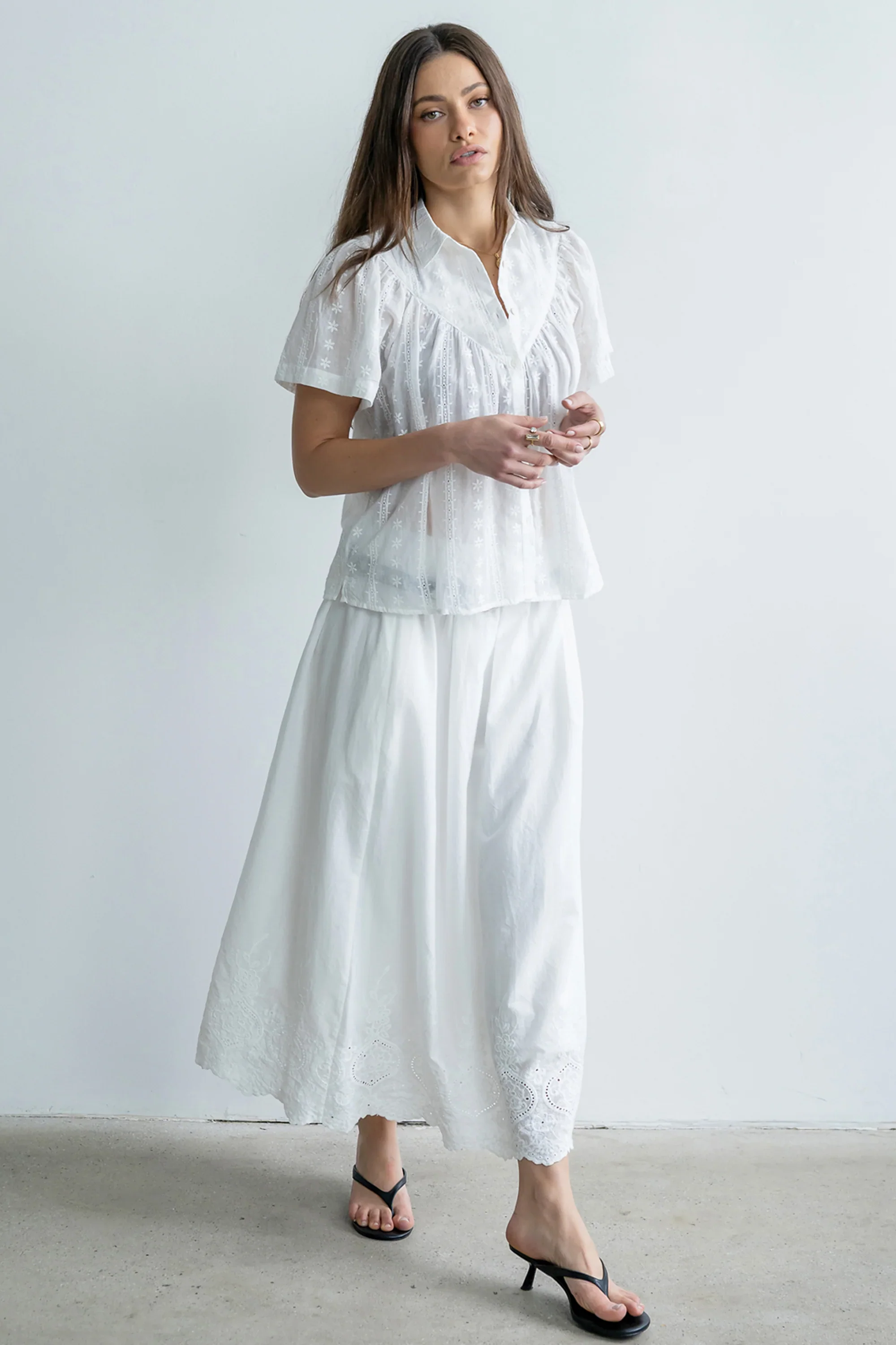 Tina Sheer Button Up