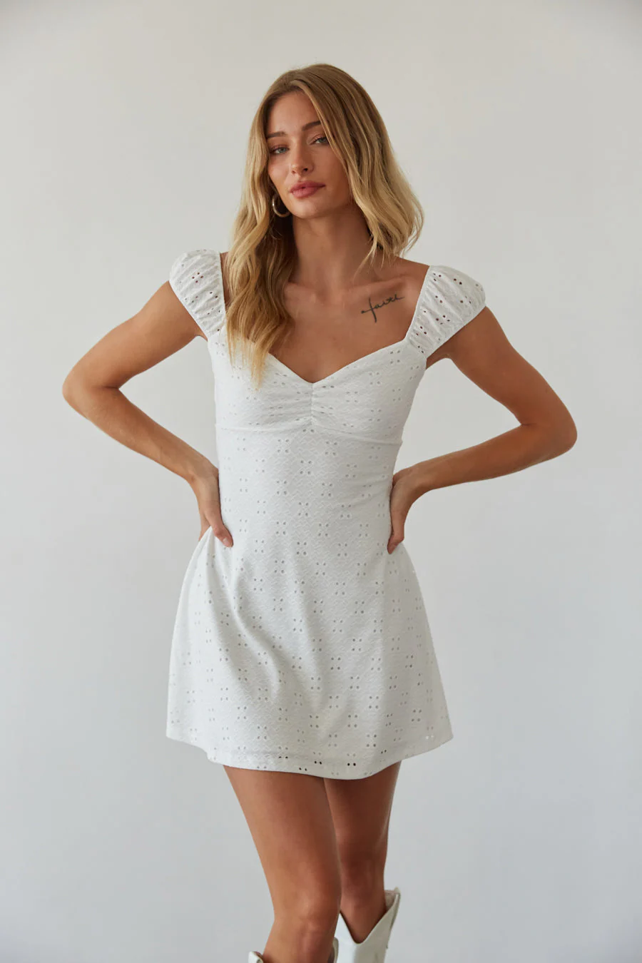 Aspen Eyelet Mini Dress