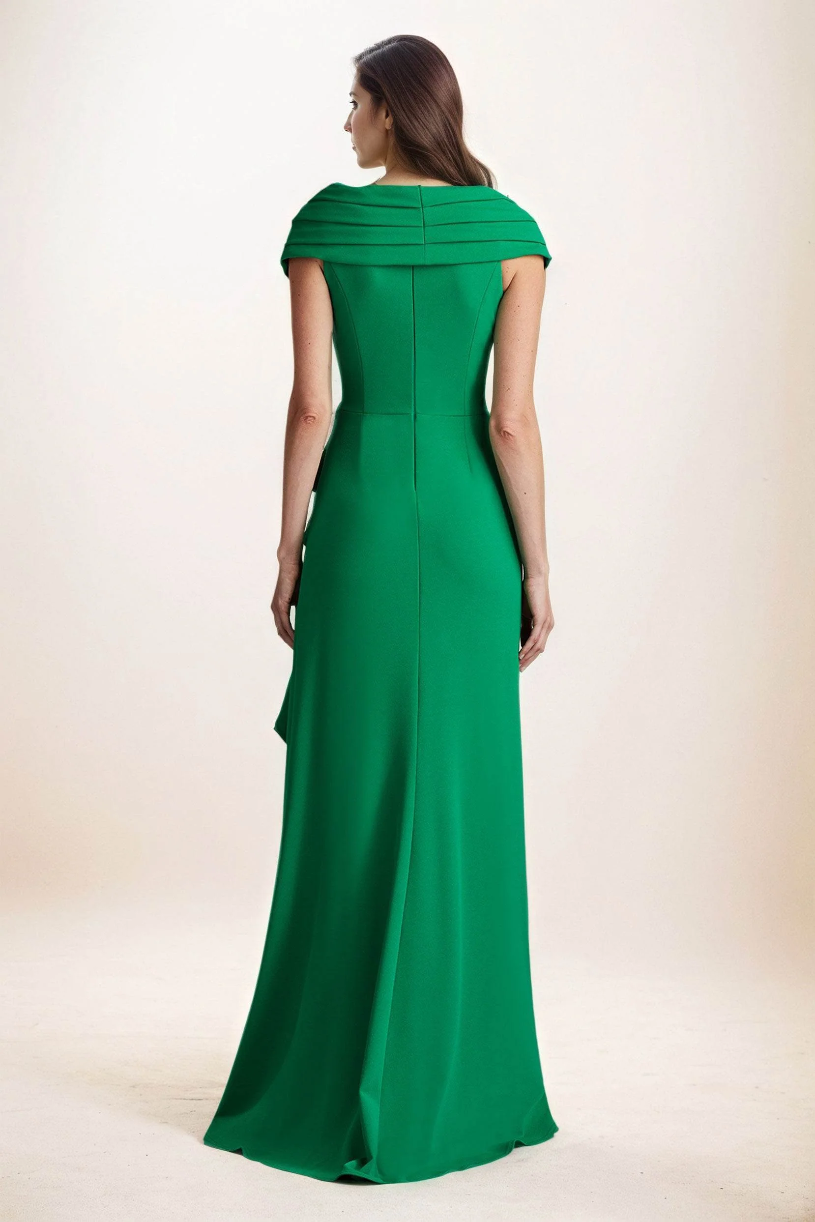 Sheath-Column Maxi Elastic Cloth Wedding Guest Dress CG0280