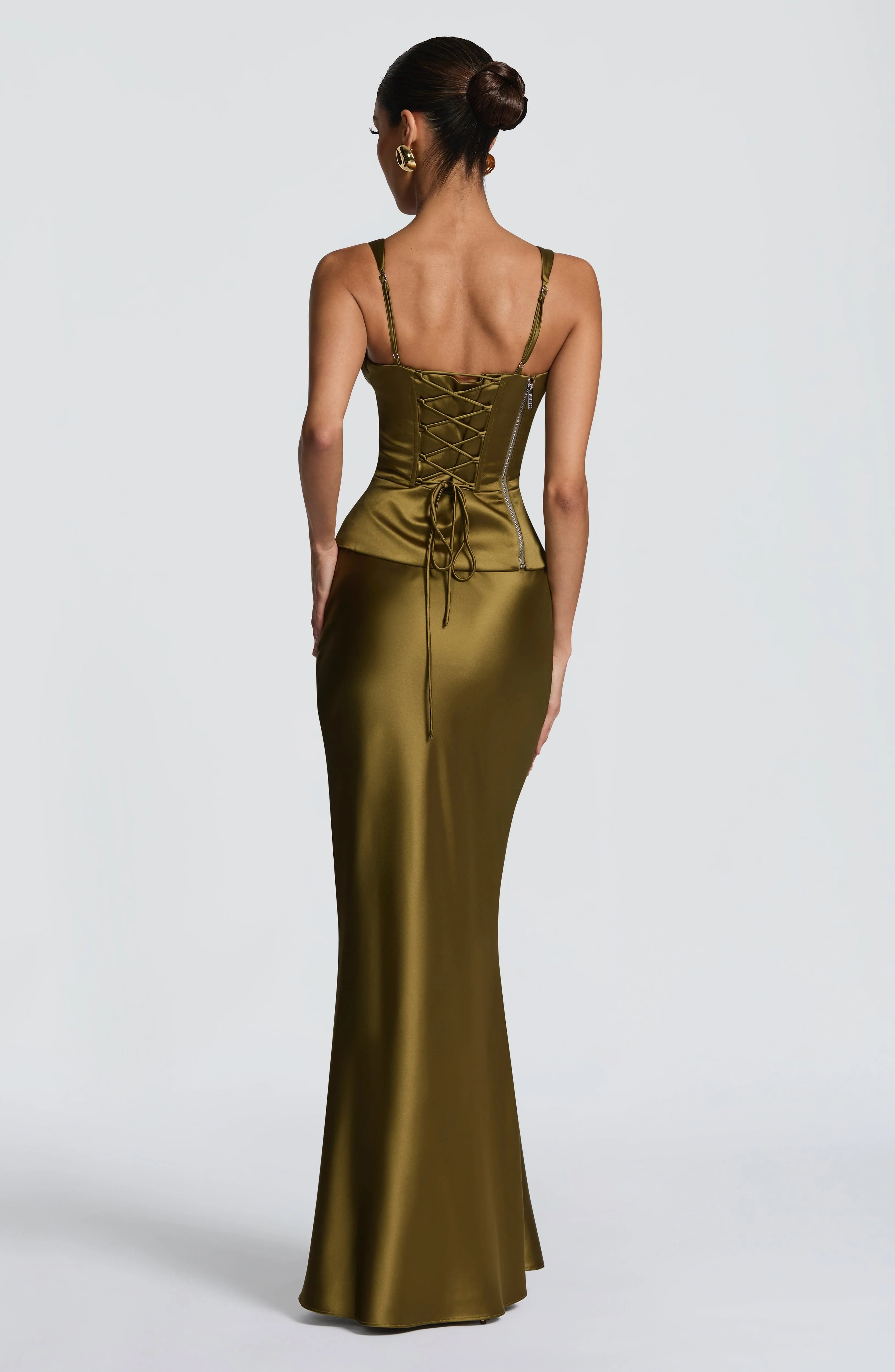 Atlanta Maxi Skirt - Deep Olive