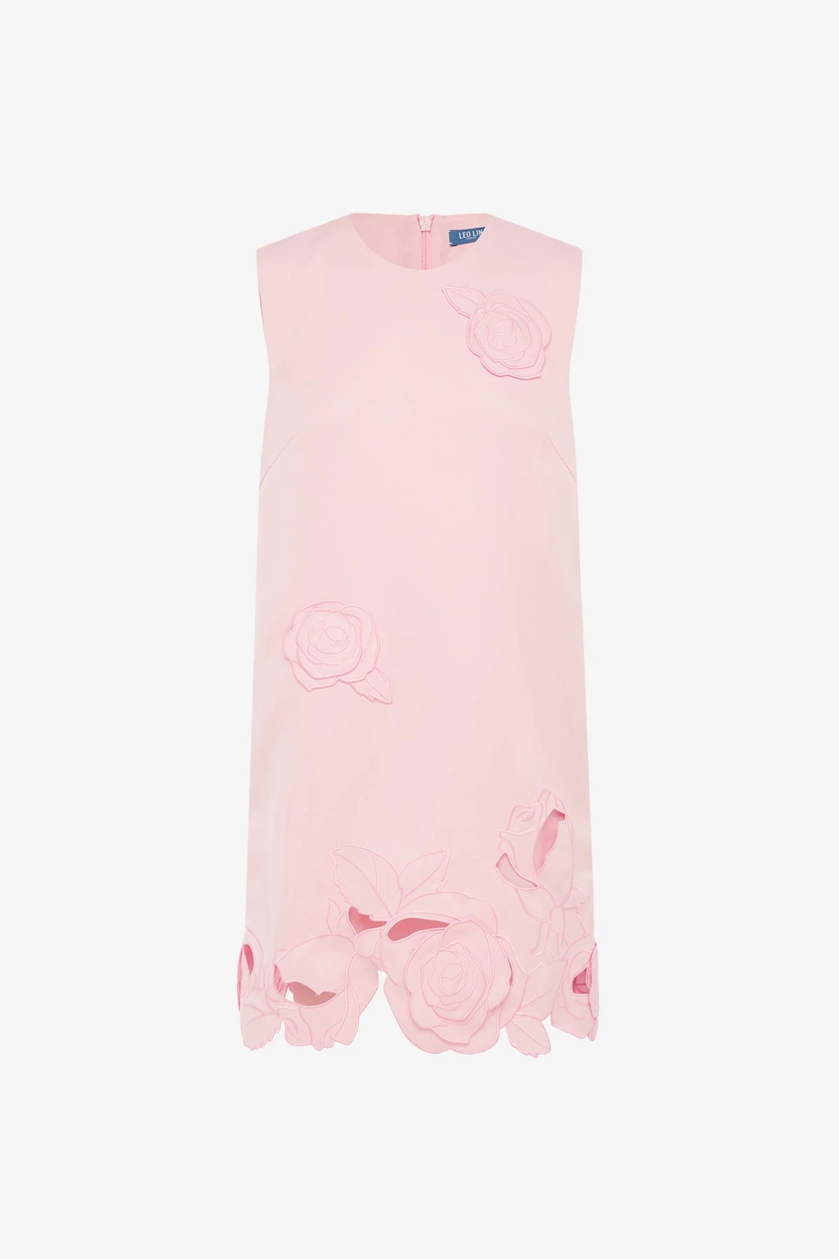 Yvonne Appliqué Mini Dress - Blush Pink