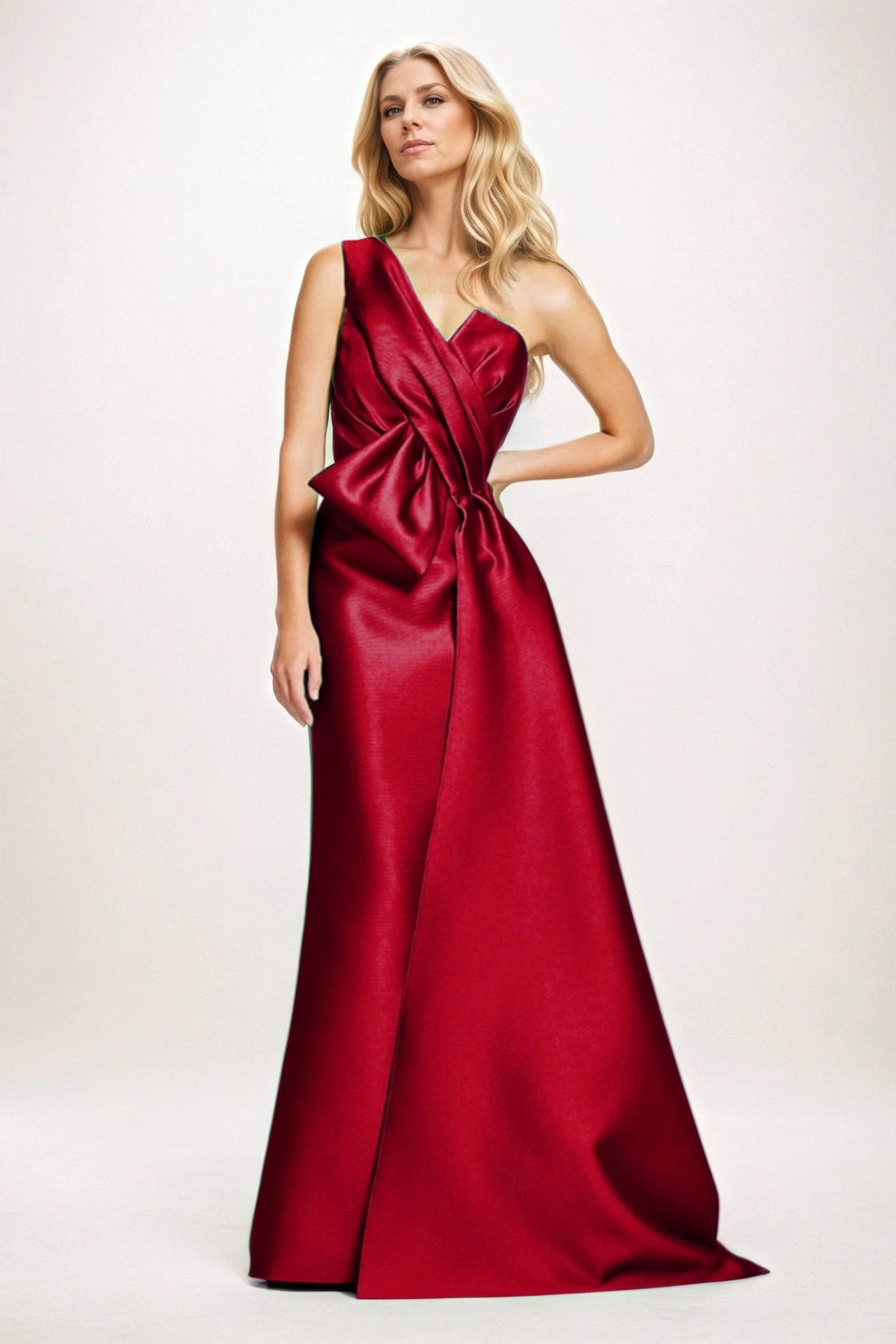 Sheath-Column Maxi Satin Mother of the Bride Dresses CM0410