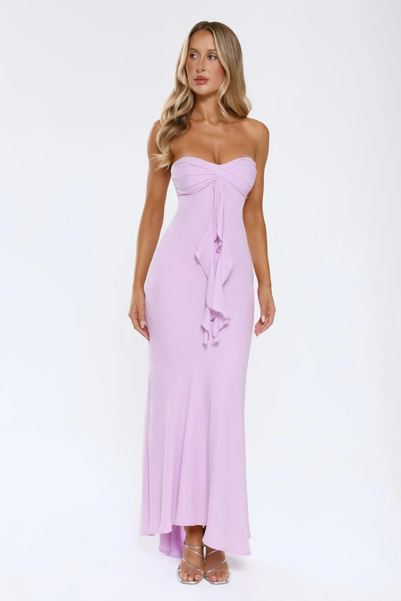 Flirt With Purpose Strapless Maxi Dress Lilac